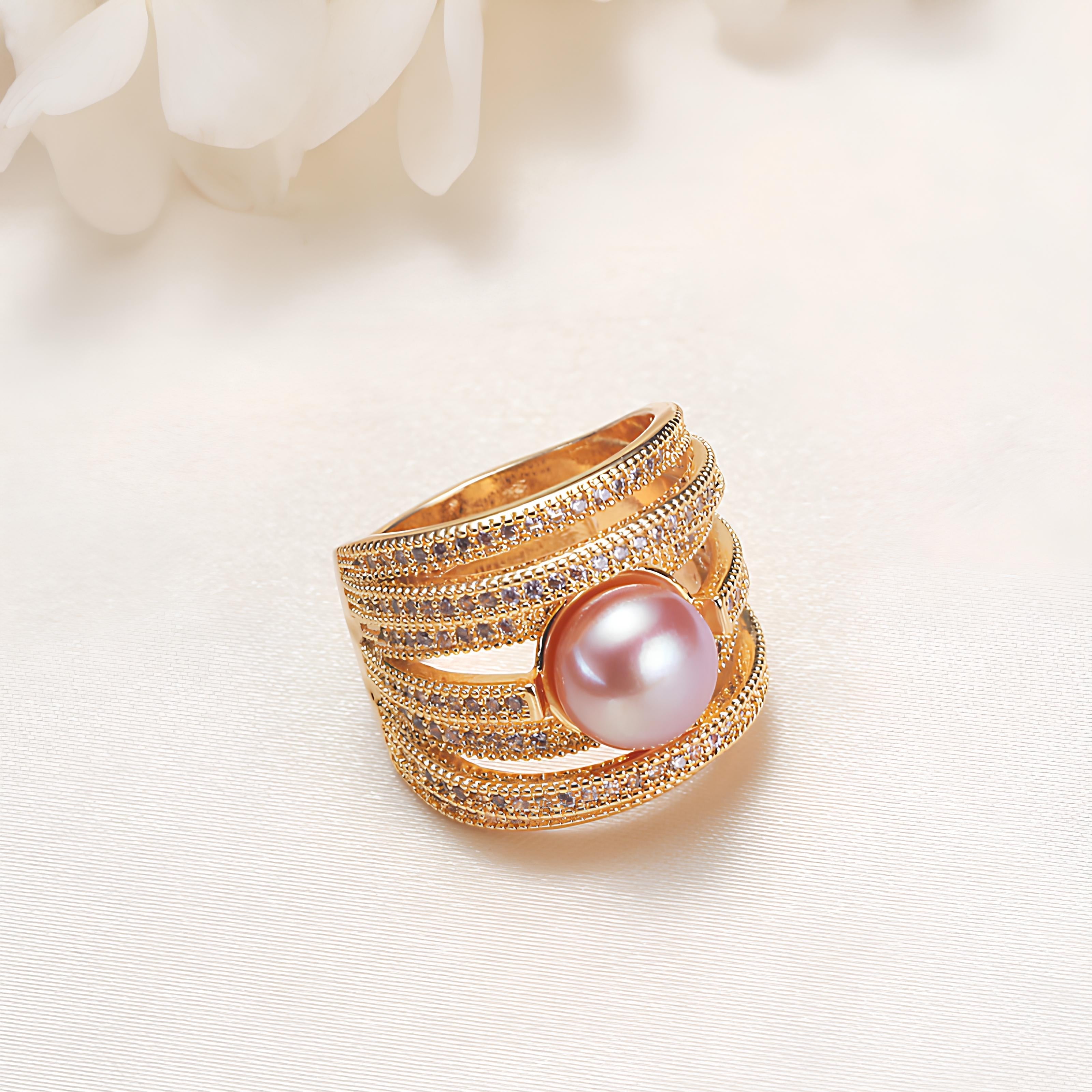 Purple pearl ring hot sale